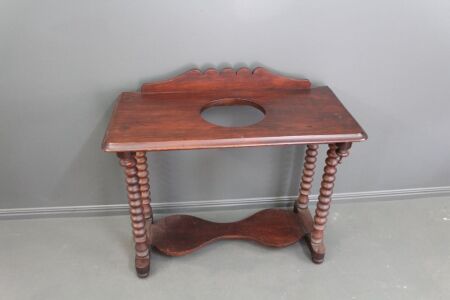 Antique Pine Washstand on Bobbin Turned Legs