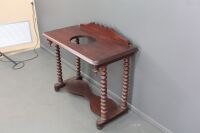 Antique Pine Washstand on Bobbin Turned Legs - 2