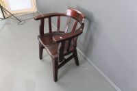 Antique Oak Captains / Desk Chair from Stewards Room at Doomben Race Course - 2