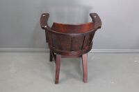 Antique Oak Captains / Desk Chair from Stewards Room at Doomben Race Course - 4