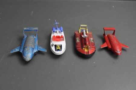 4 x Large Vintage Dinky Die Cast Models inc. 2 x Thunderbird 2