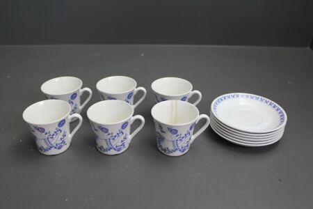 6 x Figgio Lotte Cups and Saucers