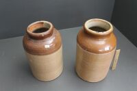 Pair of Large Antique Salt Glazed Stoneware Jars - 4