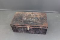 Large Vintage Tin Trunk