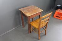 Vintage Single School Desk + Chair - 2