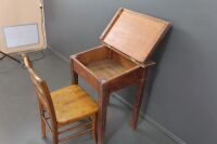 Vintage Single School Desk + Chair - 3