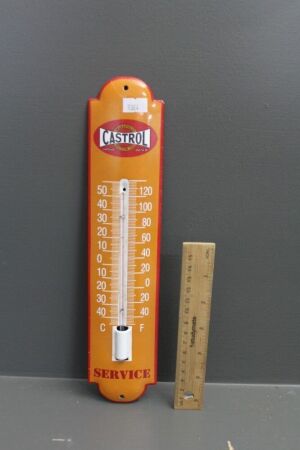 Enamelled Steel Castrol Wall Thermometer