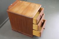 3 Drawer Timber Bedside Cabinet - 3