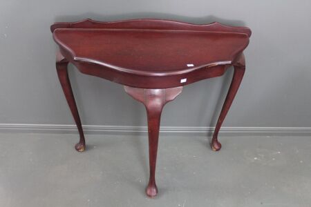 Vintage Demi Lune Hall Table on Q.Anne Legs