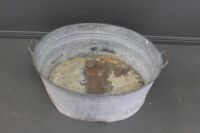 Large Vintage Heavy Galvanised Bath