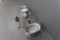 Asstd Lot of Vintage Metalware inc Alloy Pot, No.3 Walker Jack, Small Glue Pot and Willow Watering Can - 3