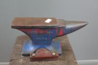 Vintage Littco No. 119 Jewelerâ€™s Anvil by the Littlestown Hardware & Foundry Co. USA Mounted on Timber Block - 3