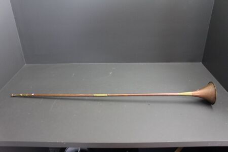 Long Vintage Copper and Brass Hunting Horn