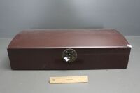 Large Dome Topped Timber Carry Case with Wine Bottle Removable Insert - 3