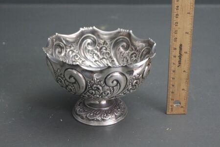 Antique Sterling Silver Rose Bowl Hallmarked London 1900 - 120g