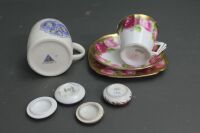 Asstd Lot of Ceramics inc. R.Albert Trio, Wedgwood Commemerative Mug & Limoge Pill Boxes - 3