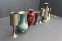 Asstd Lot of Brass Vases & Bells - 3