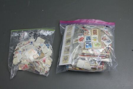 2 x Large Packs of Stamps - 1 Australia 1 USA