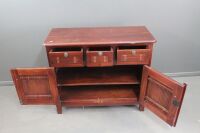 Small Contemporary 2 Door 3 Drawer Teak and Bamboo Buffet / Sideboard - 2