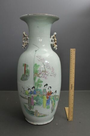 Large Antique Chinese Famille Rose Vase c1890's