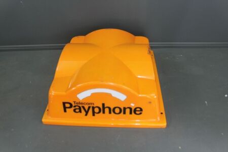 Vintage Orange Perspex Telephone Box Lid