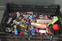 Large Crate of Asstd Die Cast Cars, Trucks etc