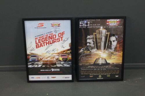 2 x Framed Signed Bathurst Posters 2012 & 2105