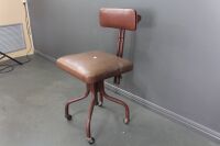 Vintage Adjustable Office Chair on Casters - 2