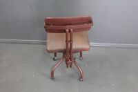 Vintage Adjustable Office Chair on Casters - 4