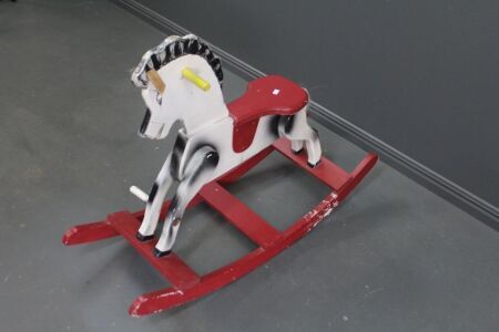 Small Vintage Timber Rocking Horse