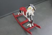 Small Vintage Timber Rocking Horse - 2
