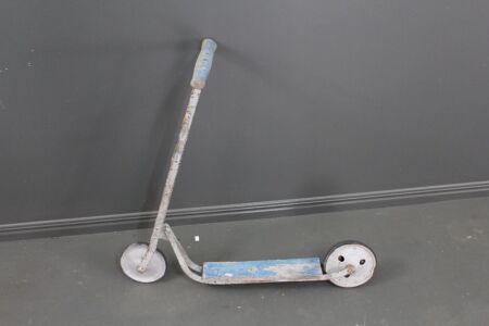 Vintage Blue Painted Childs Scooter