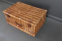 Asstd Lot of Kitchenalia and Bric-a-Brac inÂ  Wicker Hamper - 3