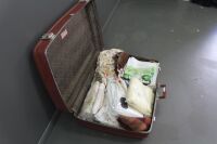 Large Suitcase Lot of Linen, Tea Towels, Material etc - 3