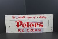 Peter's Ice Cream Timber Sign - The Health Food of a Nation