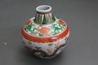 Early Qing Dynasty Famille Vert Glazed Jar - Marked to Base - 4