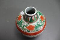 Early Qing Dynasty Famille Vert Glazed Jar - Marked to Base - 5