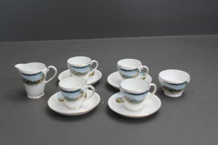 Vintage 10 Piece Souvenir Part Tea Set for Pambula NSW