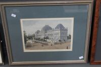 Antique Framed Litho of Parliament House Brisabane + Framed Photo of Pile Light Moreton Bay - 3