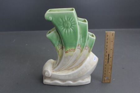 Vintage Beswick Art Deco Stylised Boat Vase No. 169