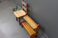 Mini Iron and Timber Bench, Childs Timber Chair + Mini Timber Bench Shelf - 2