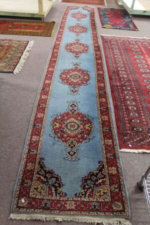 Vintage Hand Knotted Wool Runner