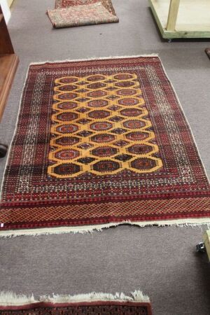 Finely Knotted Hand Woven Persian Rug with Orange and Red Design