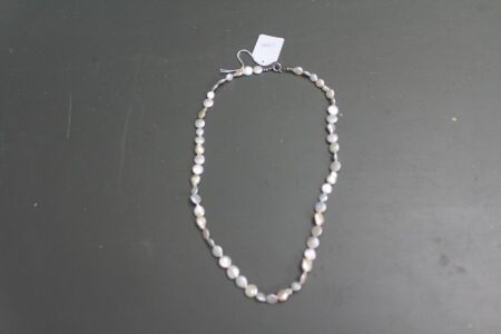 Penny Pearl Necklace with Silver Clasp