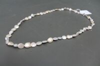 Penny Pearl Necklace with Silver Clasp - 2