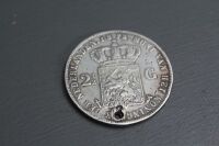 1872 Dutch 2.5 Guilder Silver Coin - 2