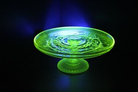 Vintage Uranium Glass Comport