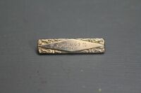 Small Vintage 9ct Gold Monogrammed Bar Brooch - Jennifer