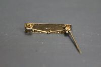 Small Vintage 9ct Gold Monogrammed Bar Brooch - Jennifer - 2