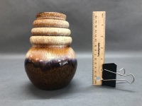 Mid Century West German Brown Glazed Pottery Vase